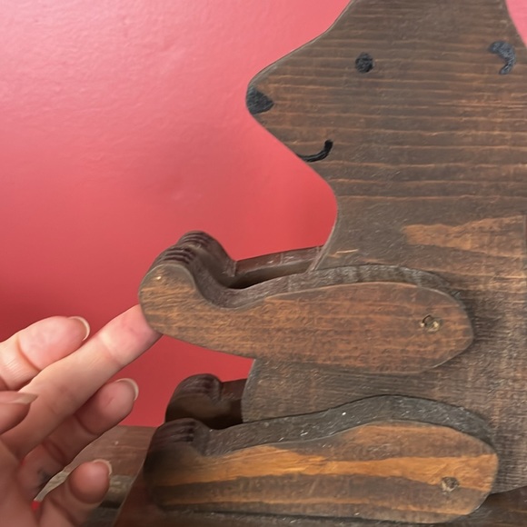 Solid wood bear bookends - Picture 3 of 16